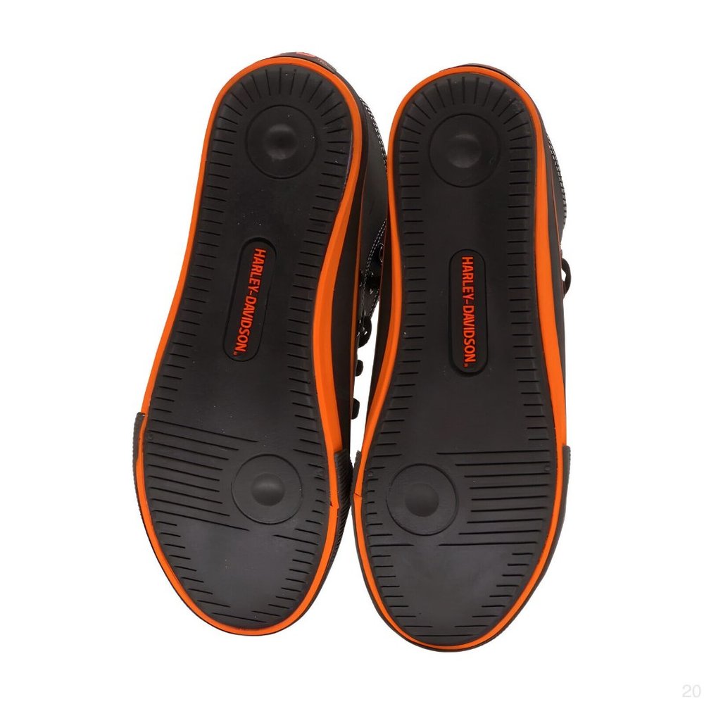 Harley-Davidson Footwear Mens Nathan Vulcanized Sneaker, Black/Orange, Size 7 - Picture 3 of 8
